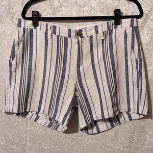 Old Navy Linen Blend Striped Shorts Size 12